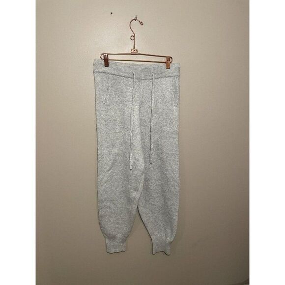 World Market Sweater Jogger Pants Womens S/M Drawstring Tapered Wool Blend Gray - Picture 3 of 7